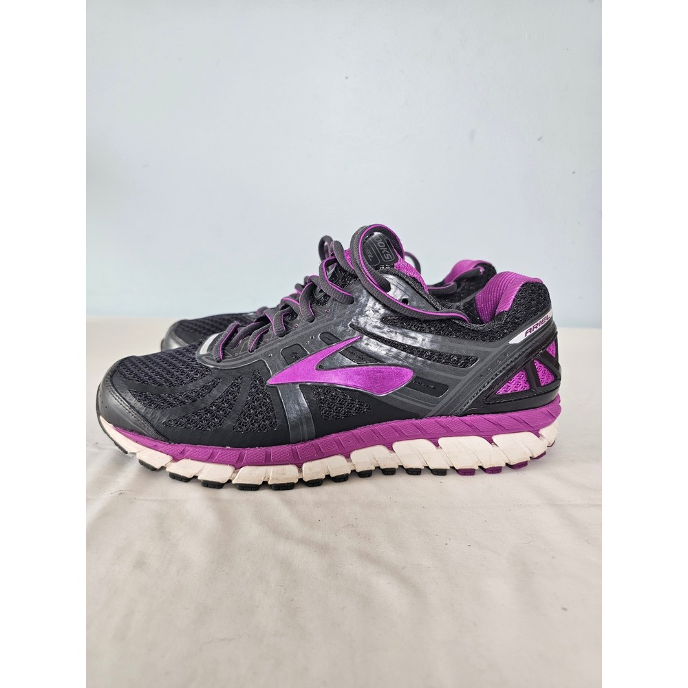 Stability Brooks Ariel Running Shoes Women 11 Wide Black Purple 1202191D059 DNA